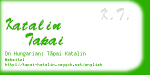 katalin tapai business card