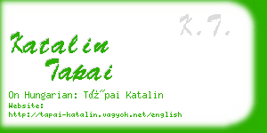 katalin tapai business card